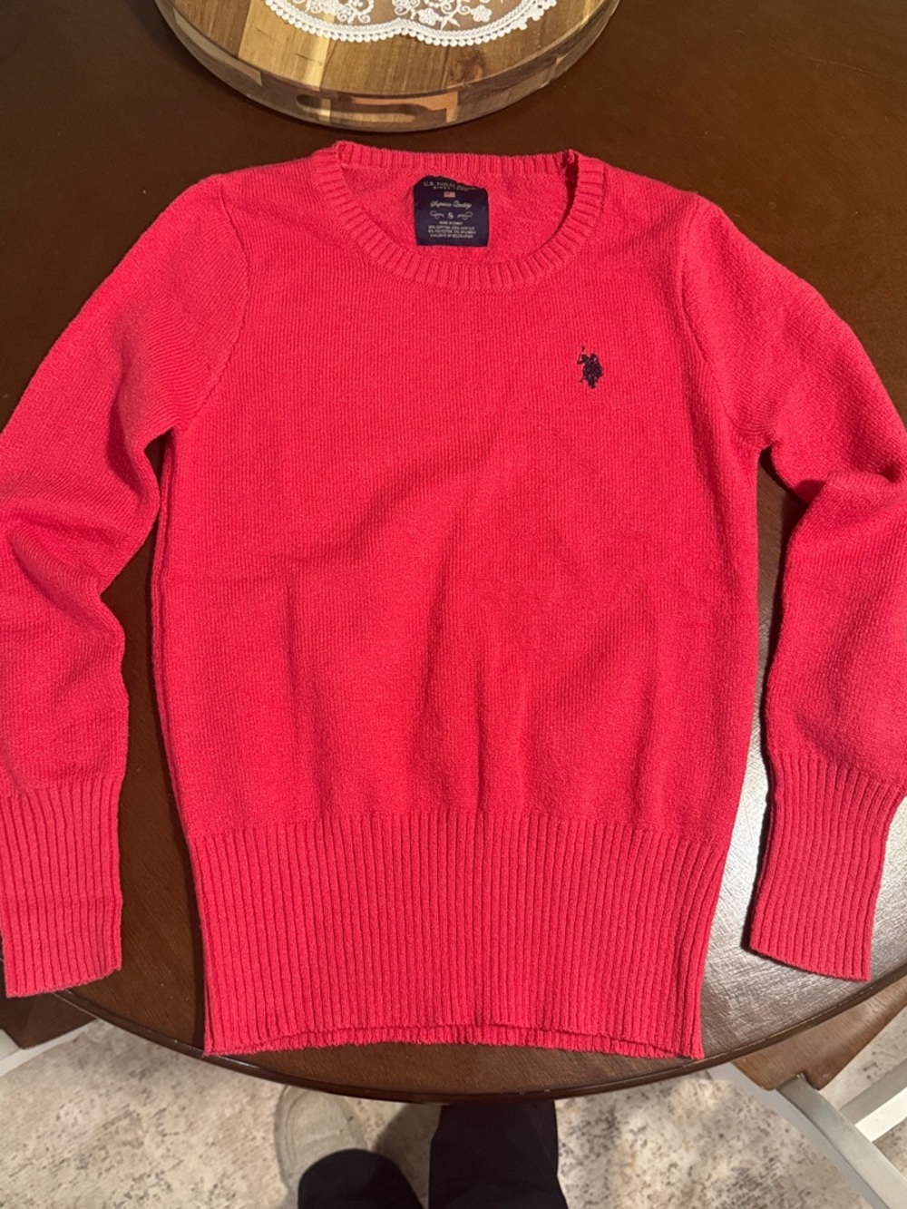 Polo by Ralph Lauren Women's dark pink almost red Crewneck Sweater